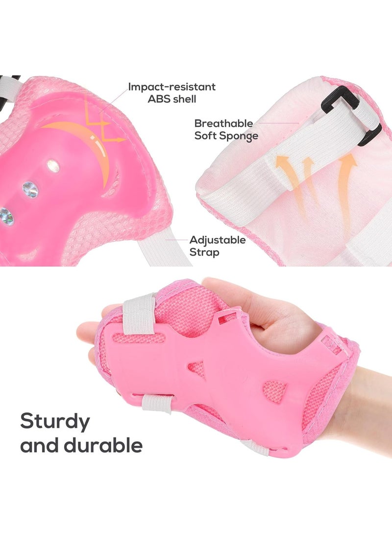 DubaiGallery Kids Cycling Safety Helmet Set with Knee Pads Elbow Pads and Wrist Guards, Adjustable Protective Gear for Bicycle Scooter Skateboard Skating, Lightweight Breathable Design for Boys and Girls - Image 4